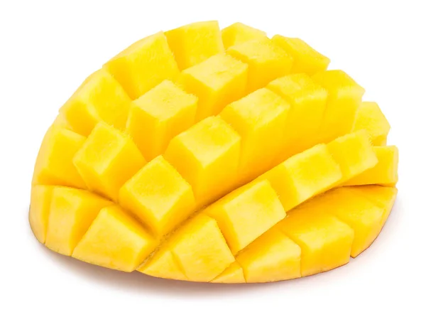 Sliced Mango Isolated White Background — Stock Photo, Image