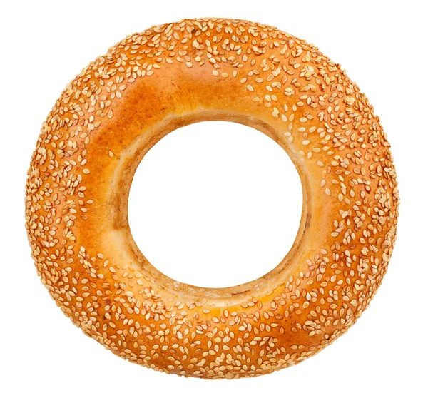 Beyaz arka plan üzerinde izole tek çörek