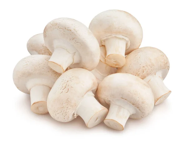 Stapel Champignon Champignons Witte Achtergrond — Stockfoto