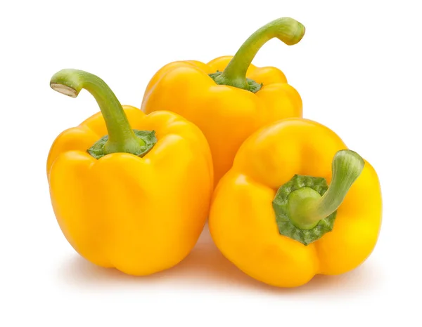 Gul Bell Pepper Isolerad Vit Bakgrund — Stockfoto