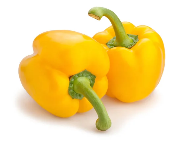 Gul Bell Pepper Isolerad Vit Bakgrund — Stockfoto