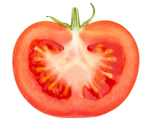 Tomates Tranchées Isolées Sur Fond Blanc — Photo