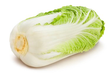 Beyaz arka planda izole edilmiş Çin lahanası