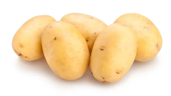 Yellow Potatoes Isolated White Background — Stock Photo, Image