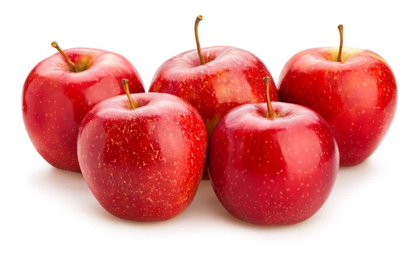 Fresh Red Apples Isolated White — Stock Photo, Image