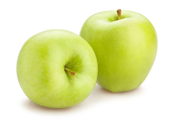 Fresh Green Apples Isolated White — Stock Photo, Image