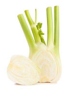 Dilimlenmiş rezene yolu beyazda izole edildi