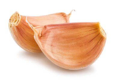 Sarımsaklı karanfil yolu beyazda izole edilmiş.