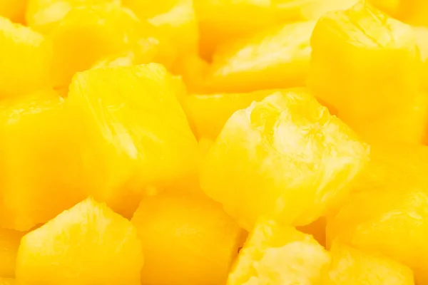 Sliced Pineapple Macro Closeup Detail — Stock Photo, Image