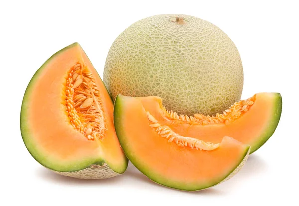 Percorso Melone Melone Affettato Isolato — Foto Stock