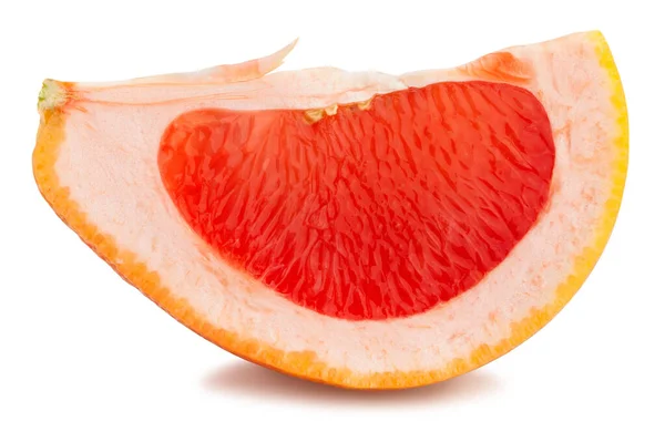 Geschnittene Grapefruit Pfad Isoliert Auf Weiß — Stockfoto