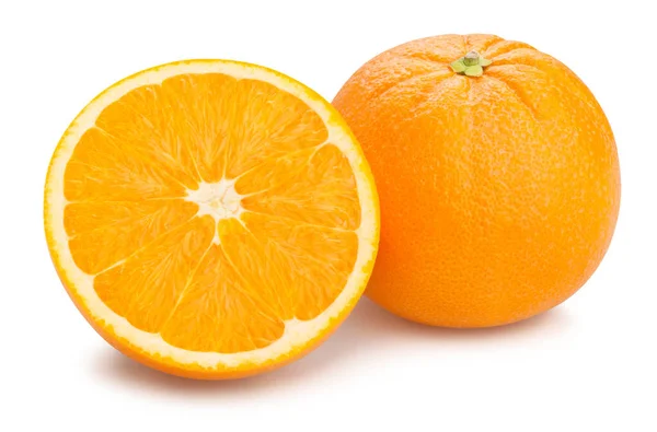 Φέτες Πορτοκάλι Διαδρομή Απομονωθεί Λευκό — Φωτογραφία Αρχείου