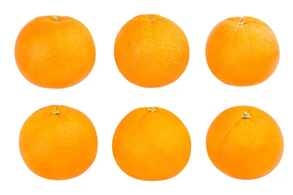 白に隔離されたオレンジの果実の道 — ストック写真