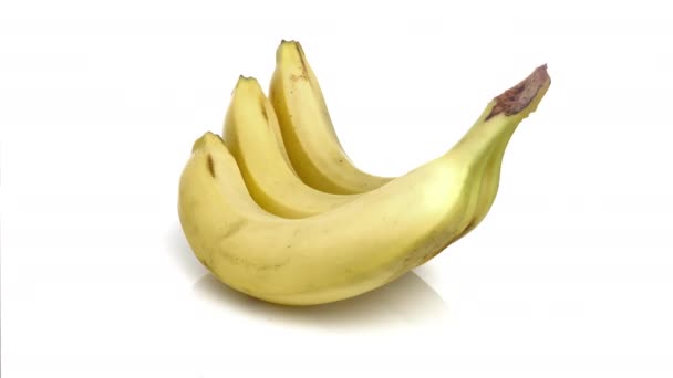 Banane Isolée Sur Fond Blanc — Video