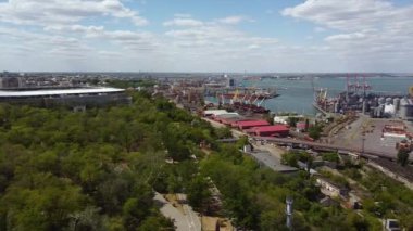Odessa Ukrayna arter görünümünün portu