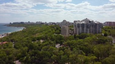 Odessa Ukrayna deniz kıyısı panoramik görünümü