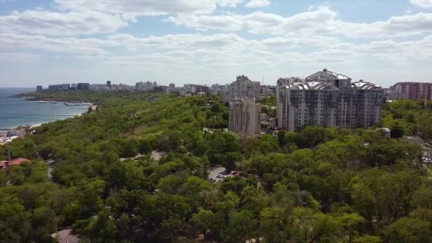 Odessa Ukraine Stranden Panoramautsikt — Stockvideo