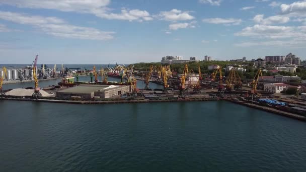 Odessa Ucraina Cargo Terminal Arial View — Video Stock