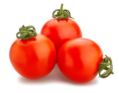 Kokteyl domates yolu beyaz üzerinde izole