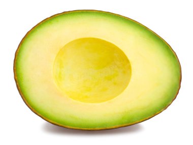 dilimlenmiş hass avokado yolu izole