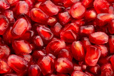 Nar tohumları makro yakın çekim ayrıntıları