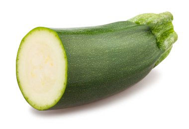 Dilimlenmiş kabak yolu beyaza izole edilmiş