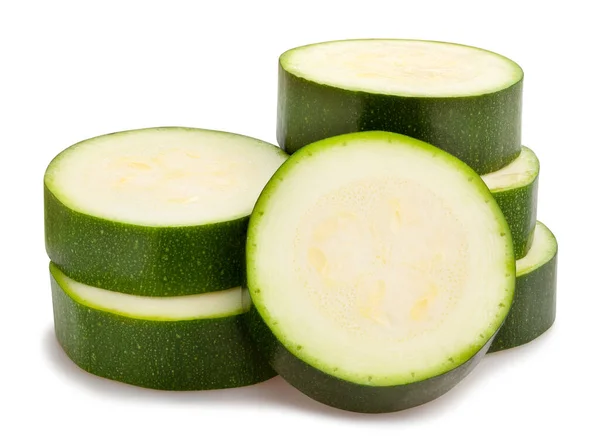Zucchini Pfad Isoliert Auf Weiß — Stockfoto