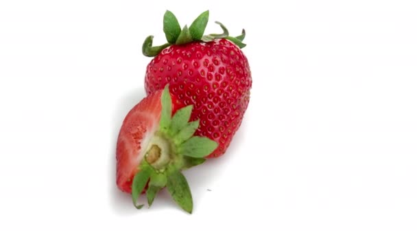 배경에 분리되어 딸기를 — 비디오