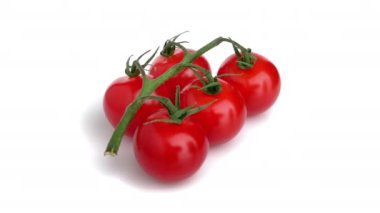 Çeri domatesi beyaz üzerine izole