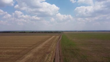 Tarlalardaki kırsal yol