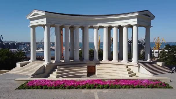 Vorontsov Colonnade Odessa Ukrayna Insansız Hava Aracı Görüntüleri — Stok video