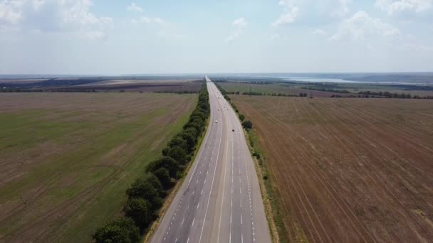 Kiev Odessa Autobahn Aus Der Luft Drohne Ansicht — Stockvideo