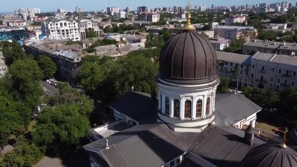 Преображенский Собор Одесса Украина — стоковое видео