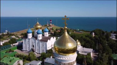 Odessa Ukrayna erkek manastırı panoramik insansız hava aracı görüntüsü