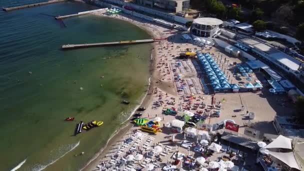 Odessa Ukraine 2020 Arcadia Beach Drone View — 비디오