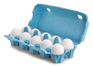 yumurta paket yolu beyazda izole edildi