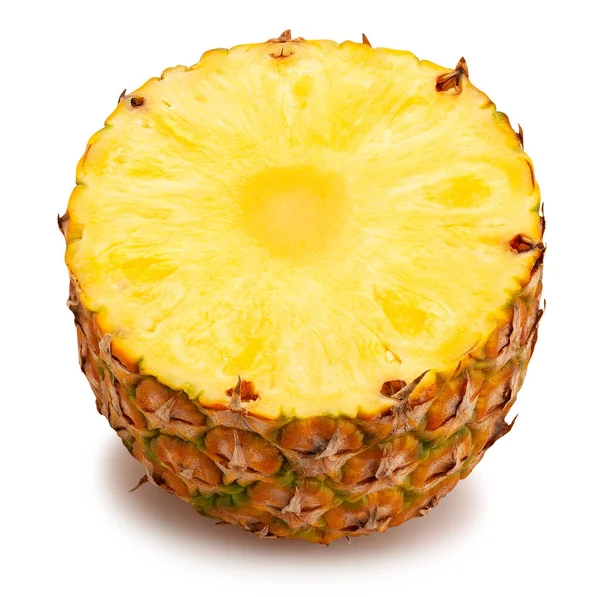 Sliced Pineapple Path Isolated White — Stock Photo, Image