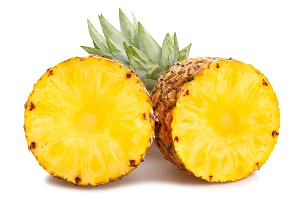 Gesneden Ananas Pad Geïsoleerd Wit — Stockfoto