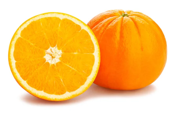 Gesneden Oranje Fruitpad Geïsoleerd — Stockfoto