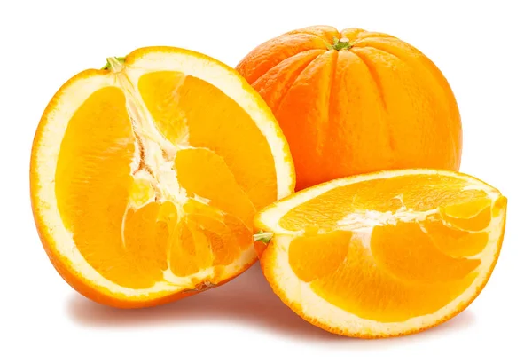 Tagliata Arancia Percorso Frutta Isolato — Foto Stock
