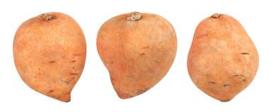 Tatlı patates yolu beyaz üzerinde izole