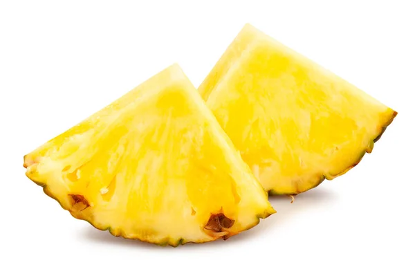 Gesneden Ananas Pad Geïsoleerd Wit — Stockfoto