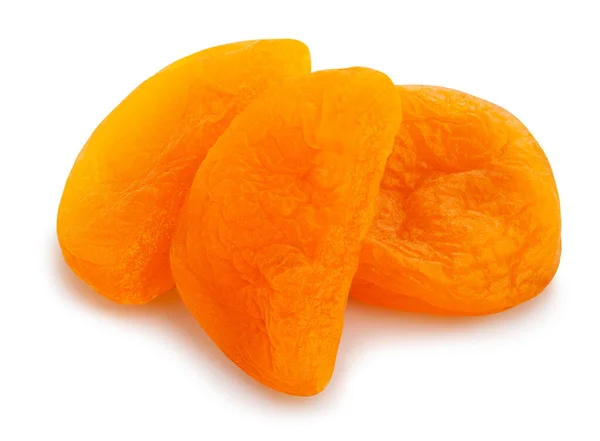 Sliced Dried Apricot Path Isolated — Stock Photo, Image