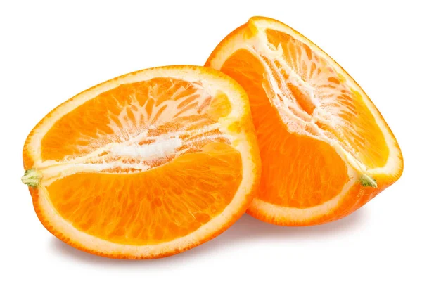 Sliced Tangerine Path Isolated White — Stock Photo, Image