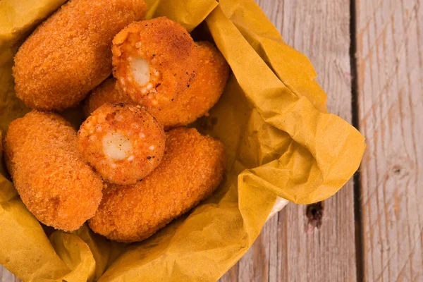 Suppli Polpette Riso Fritte Italiane — Foto Stock