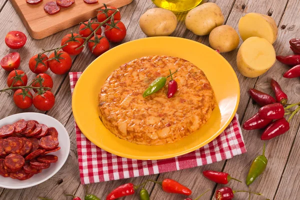 Omelette Espagnole Chorizo — Photo