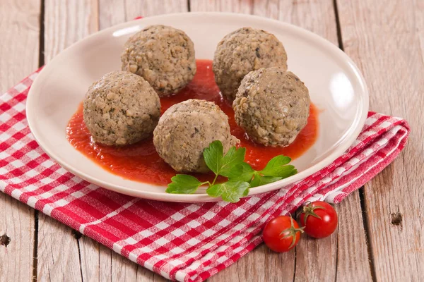 Albóndigas Con Salsa Tomate —  Fotos de Stock