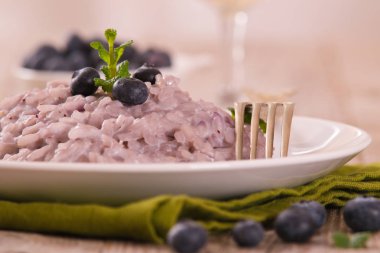 Mascarpone Blueberry risotto.