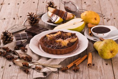 Armut ve çikolata tart.