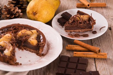 Armut ve çikolata tart.